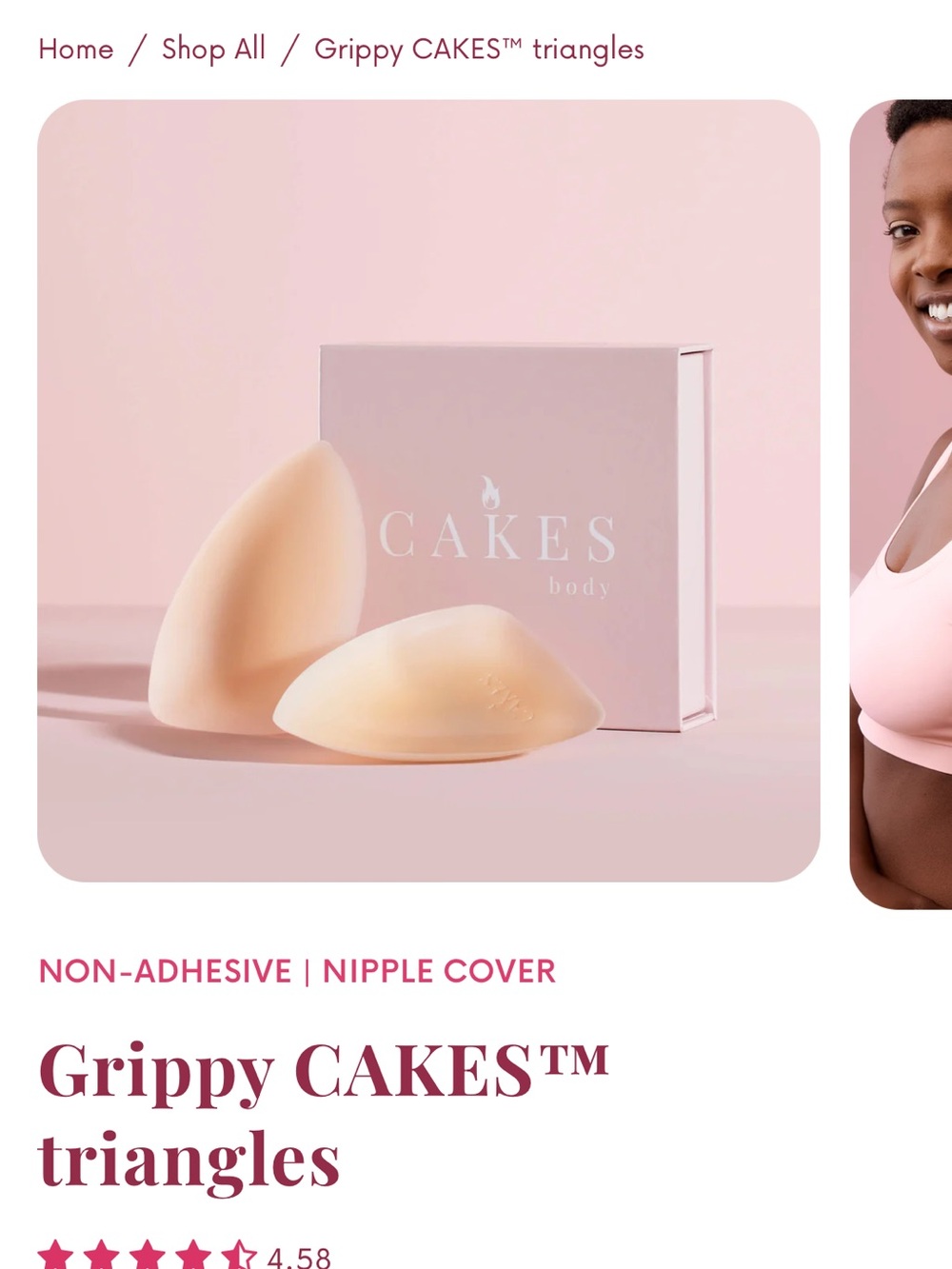 CAKES Body Grippy CAKES™ Triangles - Nude Nipple Covers